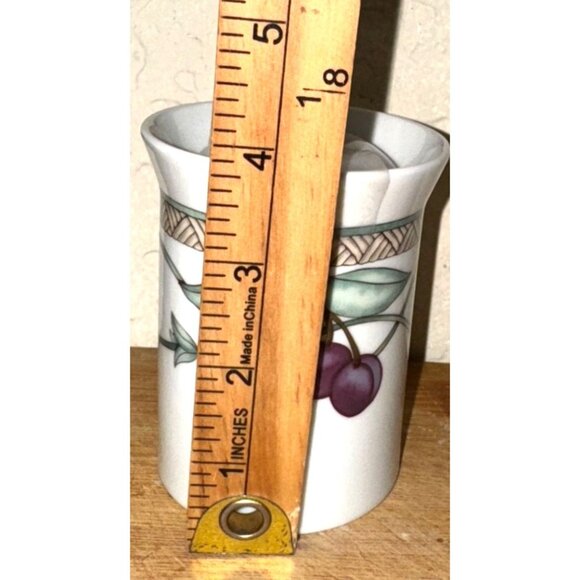 Dansk Urban Fruits Creamer & Sugar Set 5" Tall Stoneware Made In Portugal - Picture 3 of 5